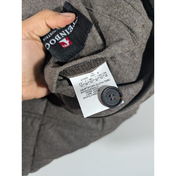 STEINBOCK Austria Mens Brown Quilted Wool Waidring Vest Sz 42 Outdoor Barncore - Picture 9 of 10